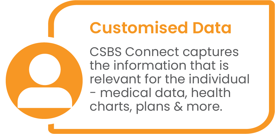 csbs connect has customised data<br />
